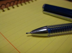 blue-ink-ballpoint-pen